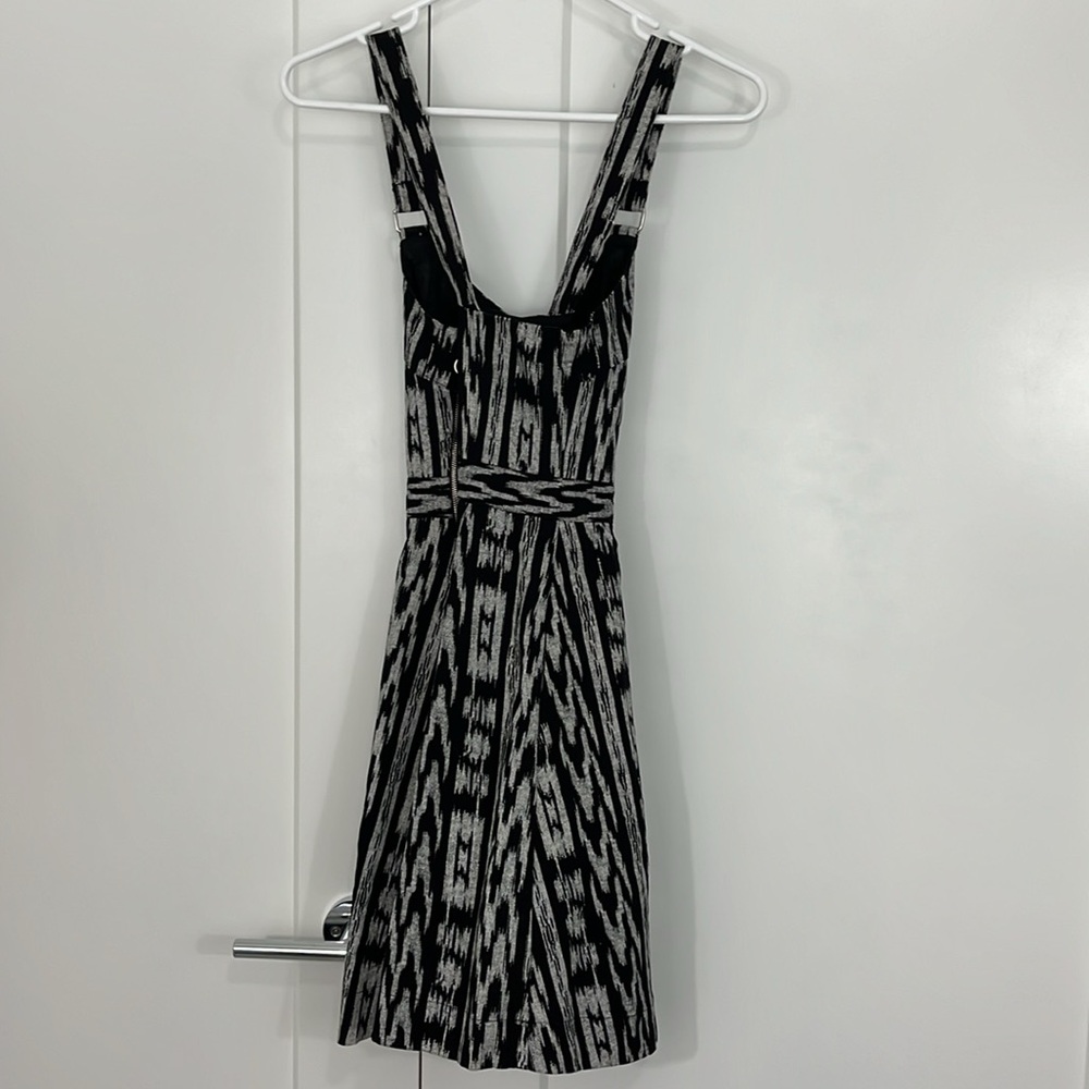 Rachel Roy Size 0 Black, White Print Racerback Mini Tank Dress w/Pockets - Picture 10 of 11